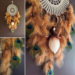 Soojades toonides unenäopüüdja, vaimne rajaleidja, Tiigrisilm kaitsekiviga 🤎